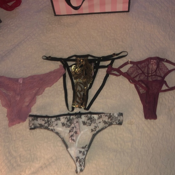 Victoria's Secret Other - Victoria's Secret Lace Panties Set - Pink, Black, Burgundy